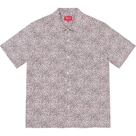 Supreme Leopard Silk S/S Shirt - Pink