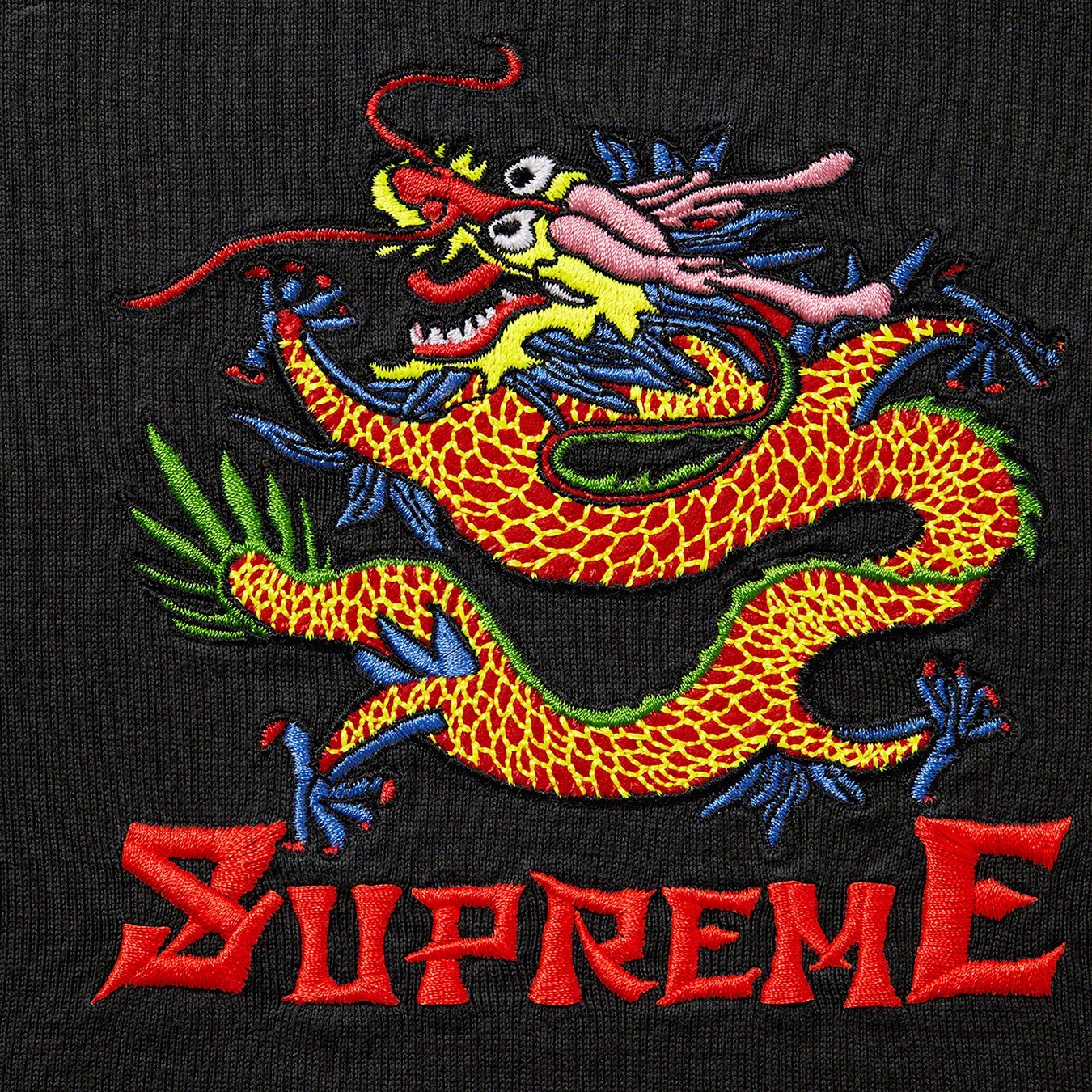 Supreme Dragon Hooded L S Top (SS22) - Black - $88