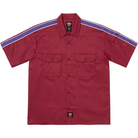 Supreme Supreme®/Dickies® Stripe S/S Work Shirt - Maroon