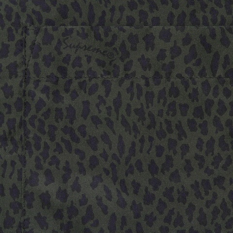 Supreme Leopard Silk S/S Shirt - Charcoal