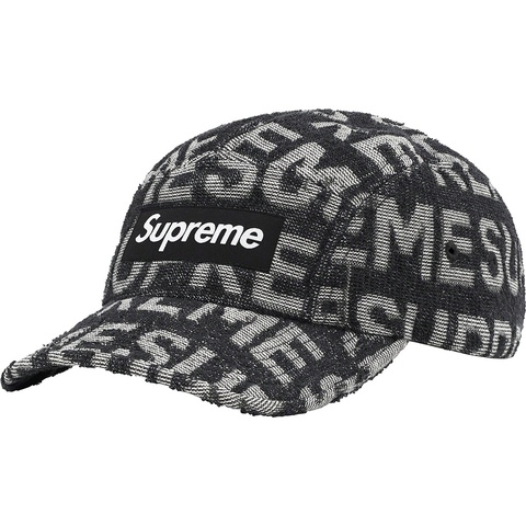 Supreme Terry Spellout Camp Cap - Black
