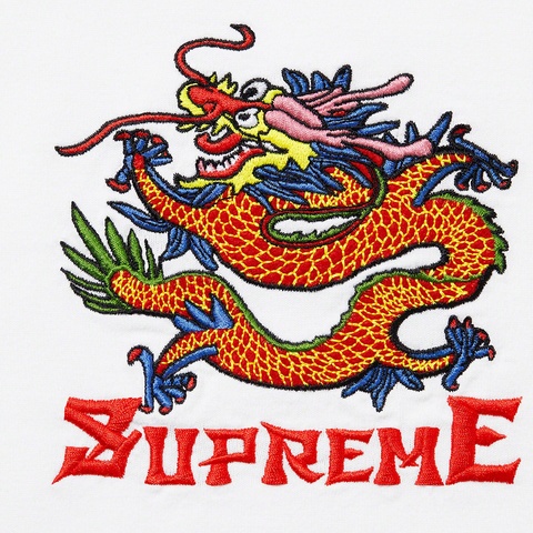 Supreme Dragon Hooded L/S Top - White