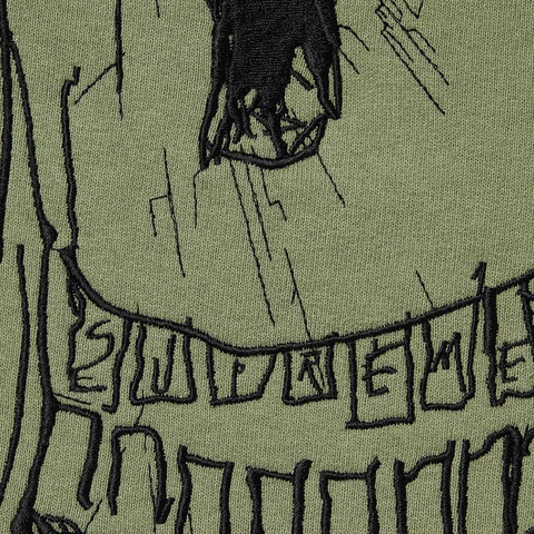 Supreme Ralph Steadman Skull Hooded Sweatshirt - Light Olive