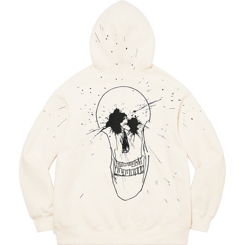 Supreme Ralph Steadman Skull Hooded Sweatshirt - Natural