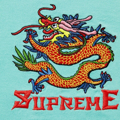 Supreme Dragon Hooded L/S Top - Dusty Aqua