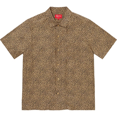 Supreme Leopard Silk S/S Shirt - Tan