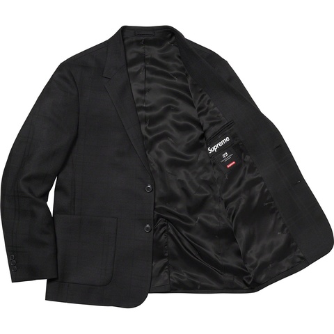 Supreme Tartan Wool Suit - Black
