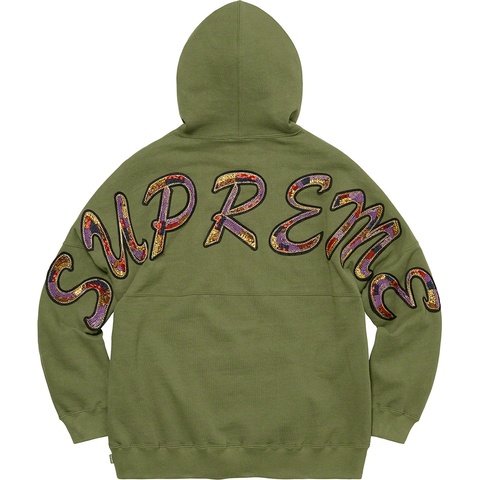 Supreme Beaded Hooded Sweatshirt - Olive