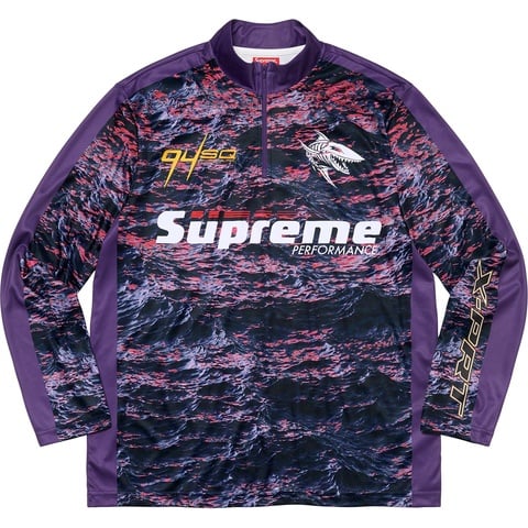 Supreme waves 長袖カットソー L Waves Zip Pullover - spring/summer 2022 - Supreme