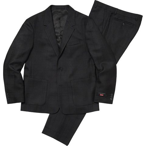 Supreme Tartan Wool Suit - Black