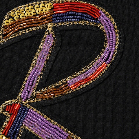 Supreme Beaded Hooded Sweatshirt - Black