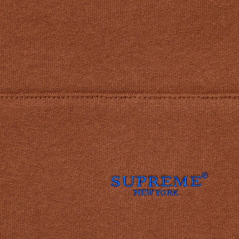 Supreme Micro Logo Hooded Sweatshirt - Brown