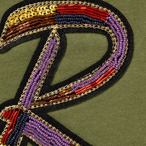 Supreme Beaded Hooded Sweatshirt - Olive