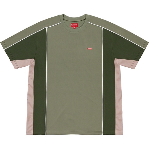 Supreme Mesh Panel S/S Top - Light Olive