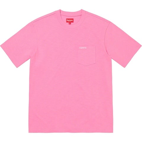 Supreme S/S Pocket Tee - Bright Pink