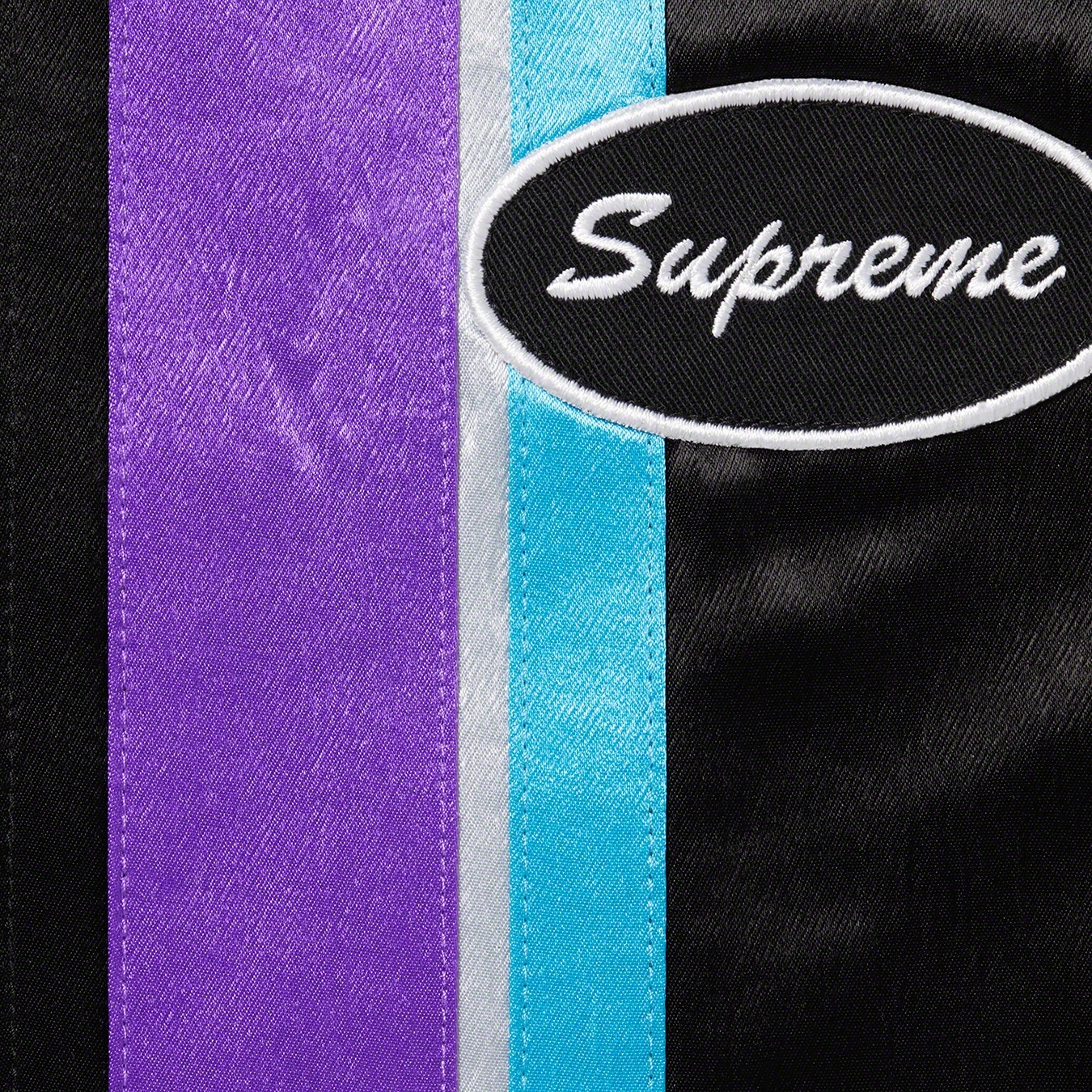 Supreme Satin Zip Up S S Work Shirt (SS22) - Black - $148