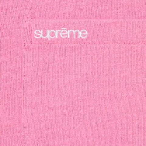 Supreme S/S Pocket Tee - Bright Pink
