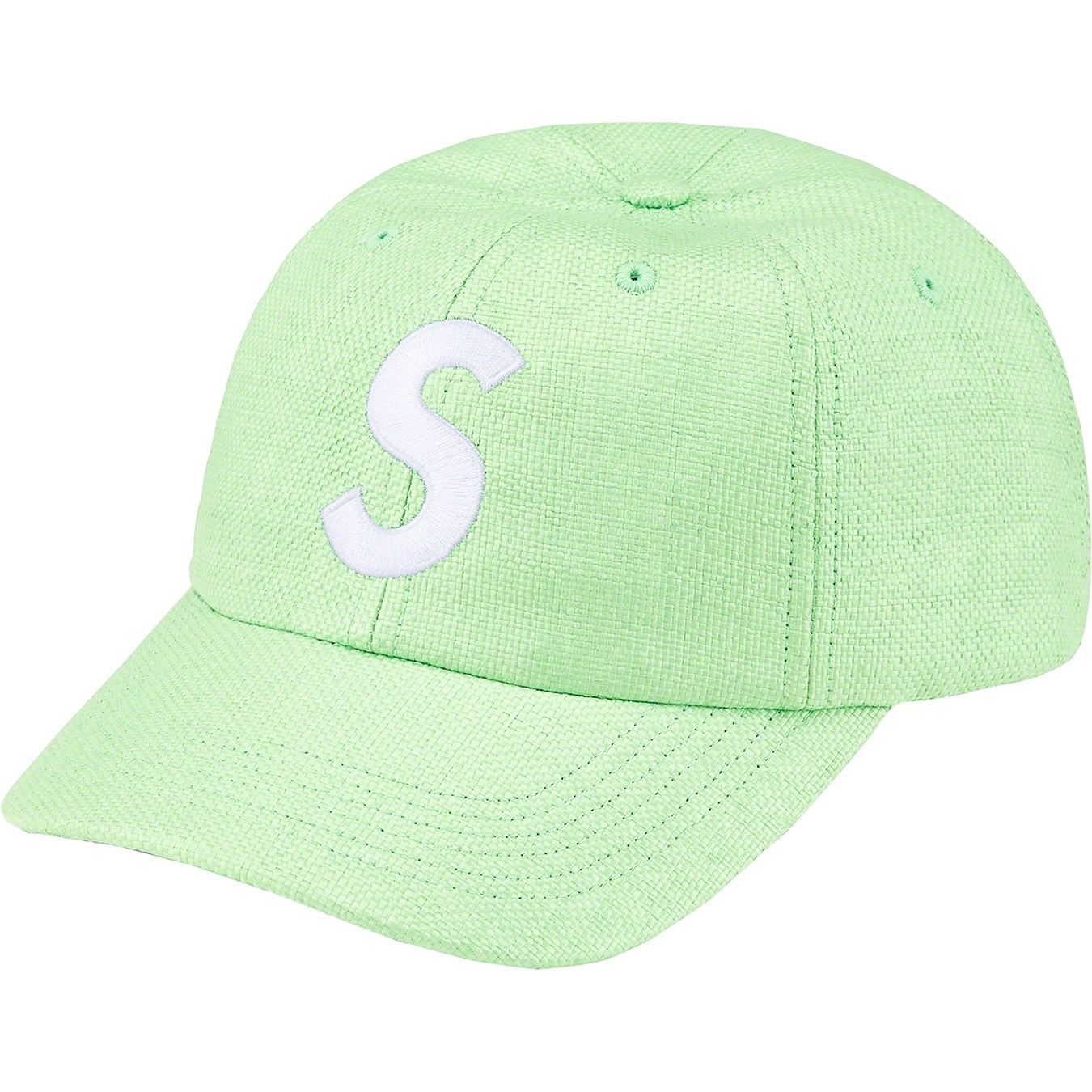 Supreme Raffia S Logo 6-Panel (SS22) - Green - $58