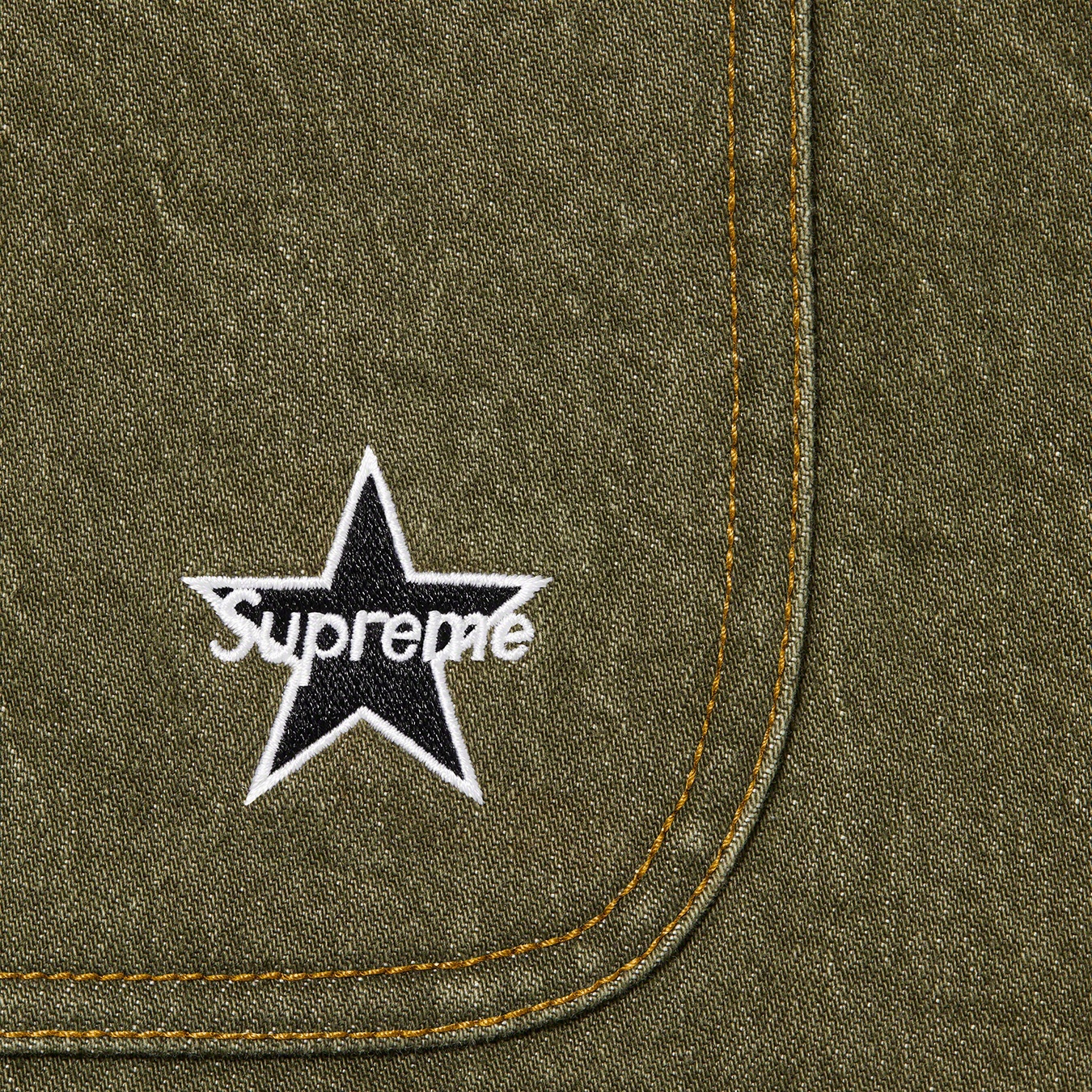 Supreme Denim Chore Coat (SS22) - Olive - $178