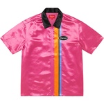 Supreme Satin Zip Up S S Work Shirt (SS22) - Pink
