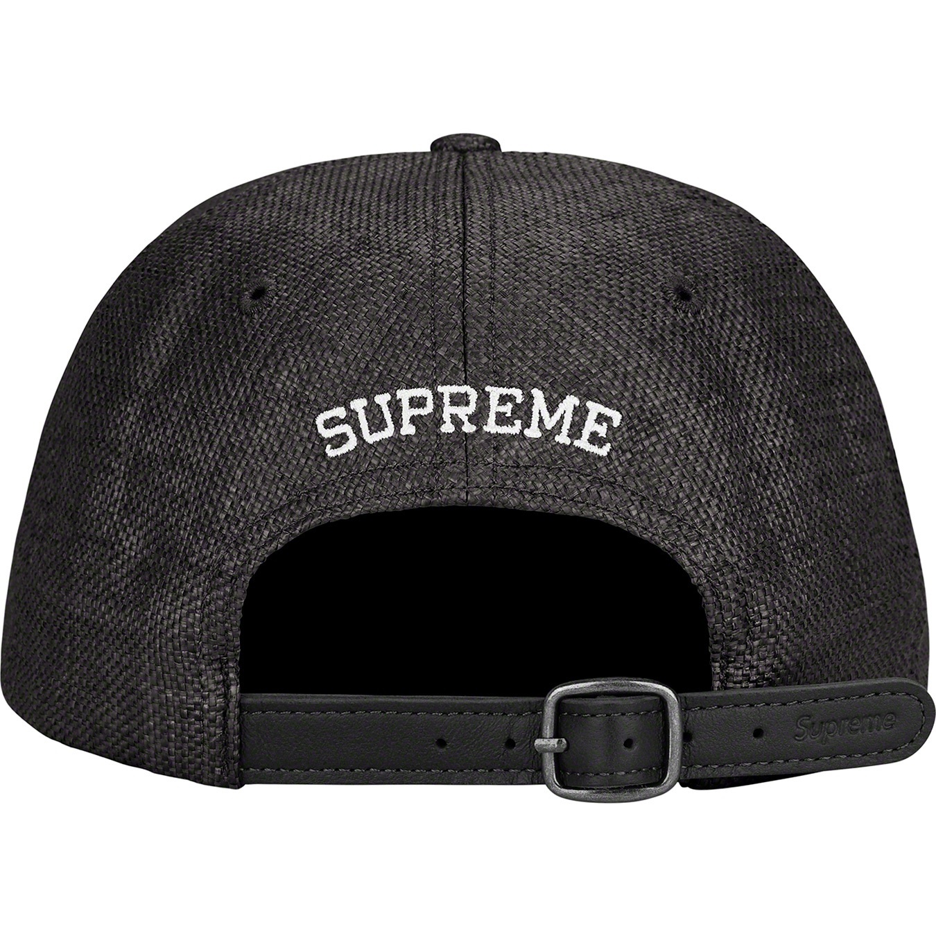Supreme Raffia S Logo 6-Panel (SS22) - Black - $58