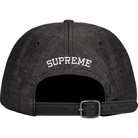Supreme Raffia S Logo 6-Panel - Black