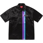 Supreme Satin Zip Up S S Work Shirt (SS22) - Black
