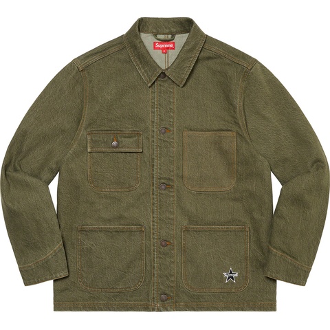た*か様 Supreme Denim Chore Coat Olive Denim Chore Coat - spring/summer 2022 - Supreme