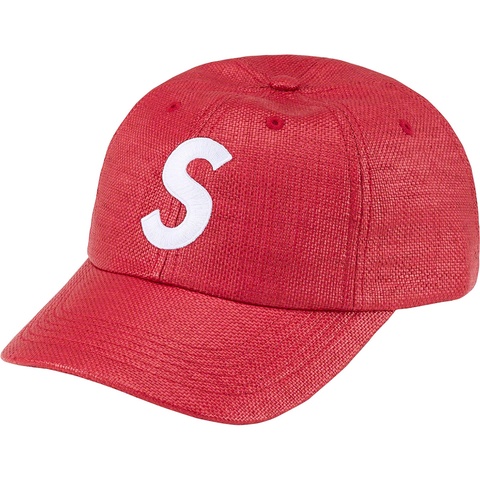 Supreme Raffia S Logo 6-Panel - Red