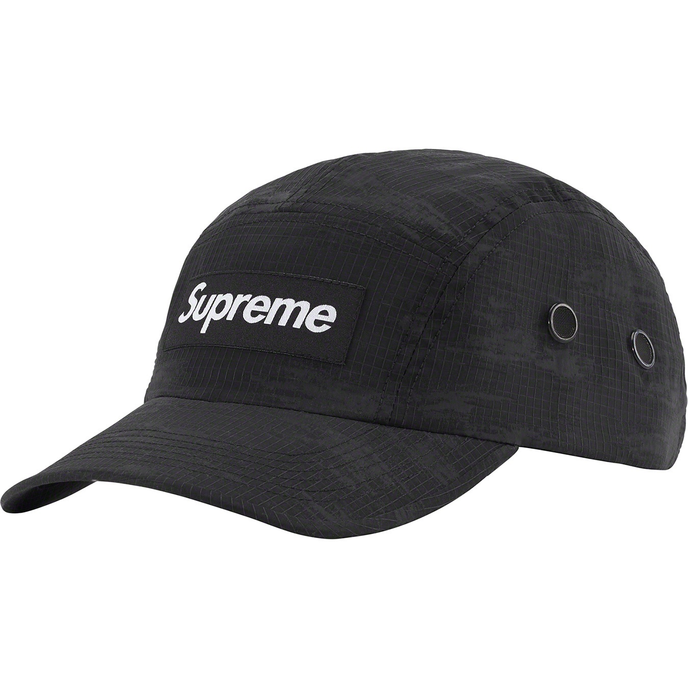 Supreme Broken Camo Camp Cap (SS22) - Black - $48