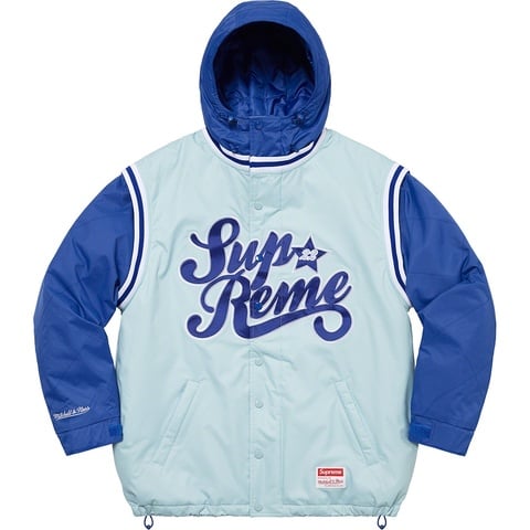 Supreme Supreme®/Mitchell & Ness® Quilted Sports Jacket - Light Blue