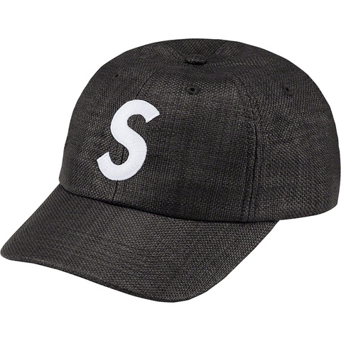 Supreme Raffia S Logo 6-Panel - Black