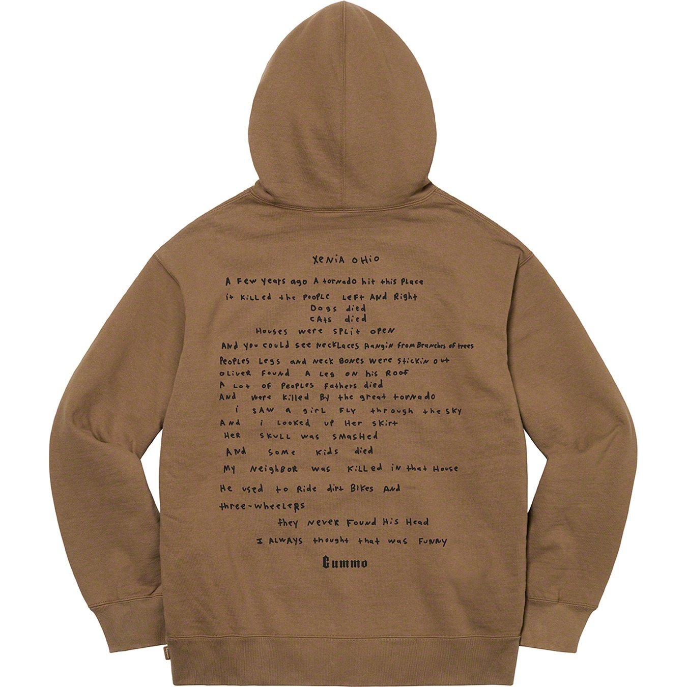 Supreme Gummo Hooded Sweatshirt (SS22) - Olive Brown - $168