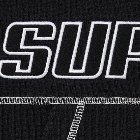 Supreme Coverstitch Hooded Sweatshirt - Black