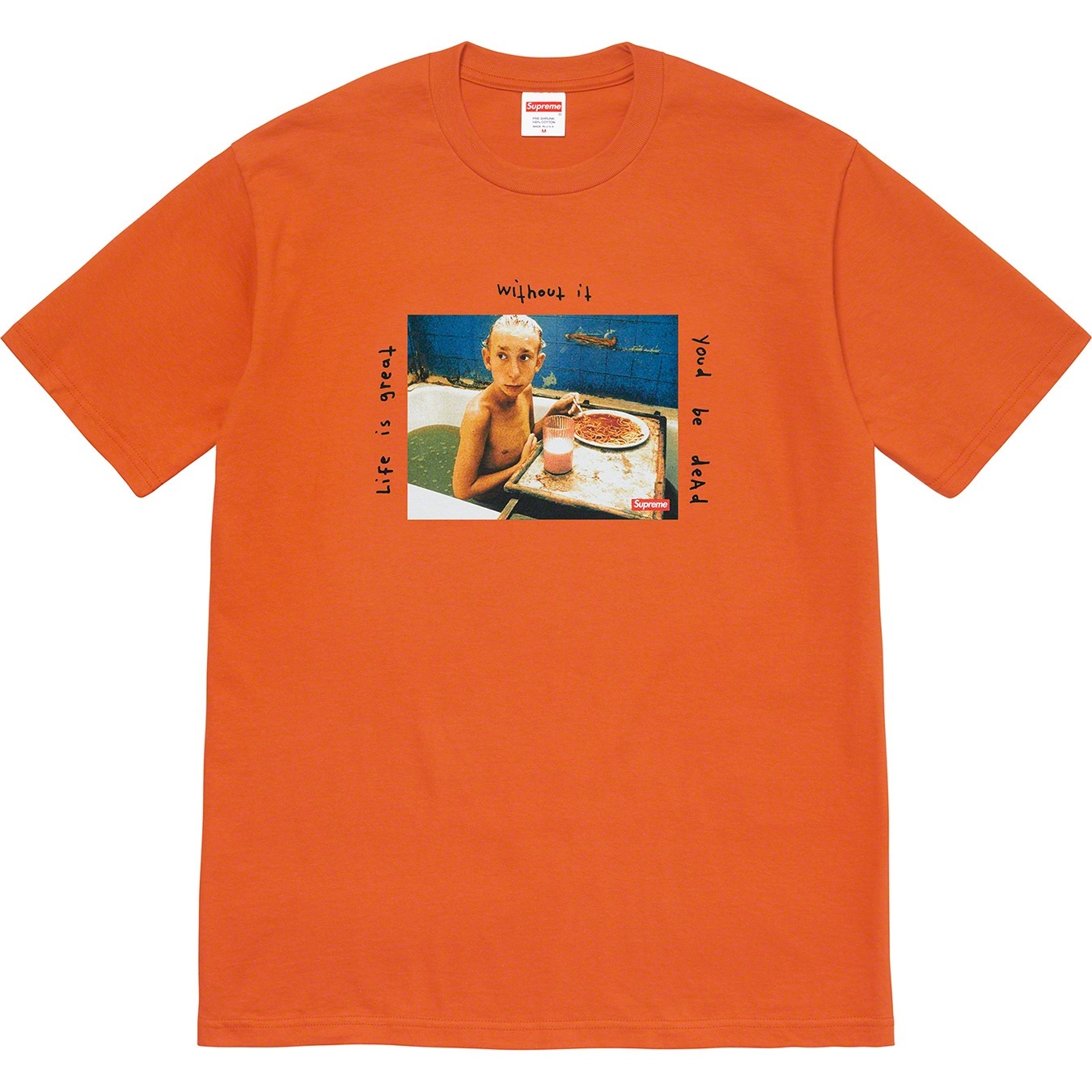 Supreme Gummo Bathtub Tee (SS22) - Rust - $44