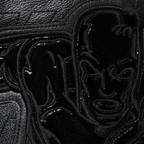 Supreme Silver Surfer Leather Varsity Jacket - Black