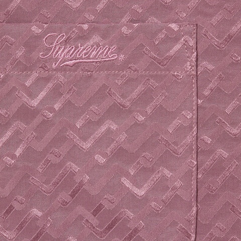 Supreme Tonal Monogram Silk S/S Shirt - Dusty Purple