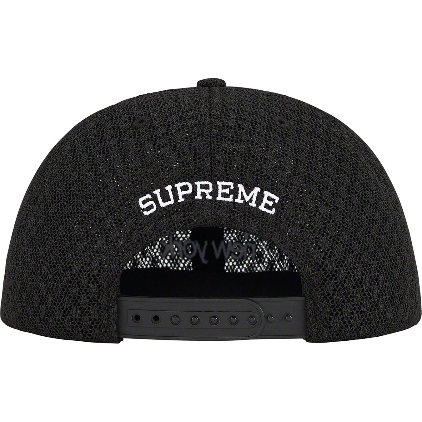 Supreme Classic Logo Air Mesh 6-Panel (SS22) - Black - $48