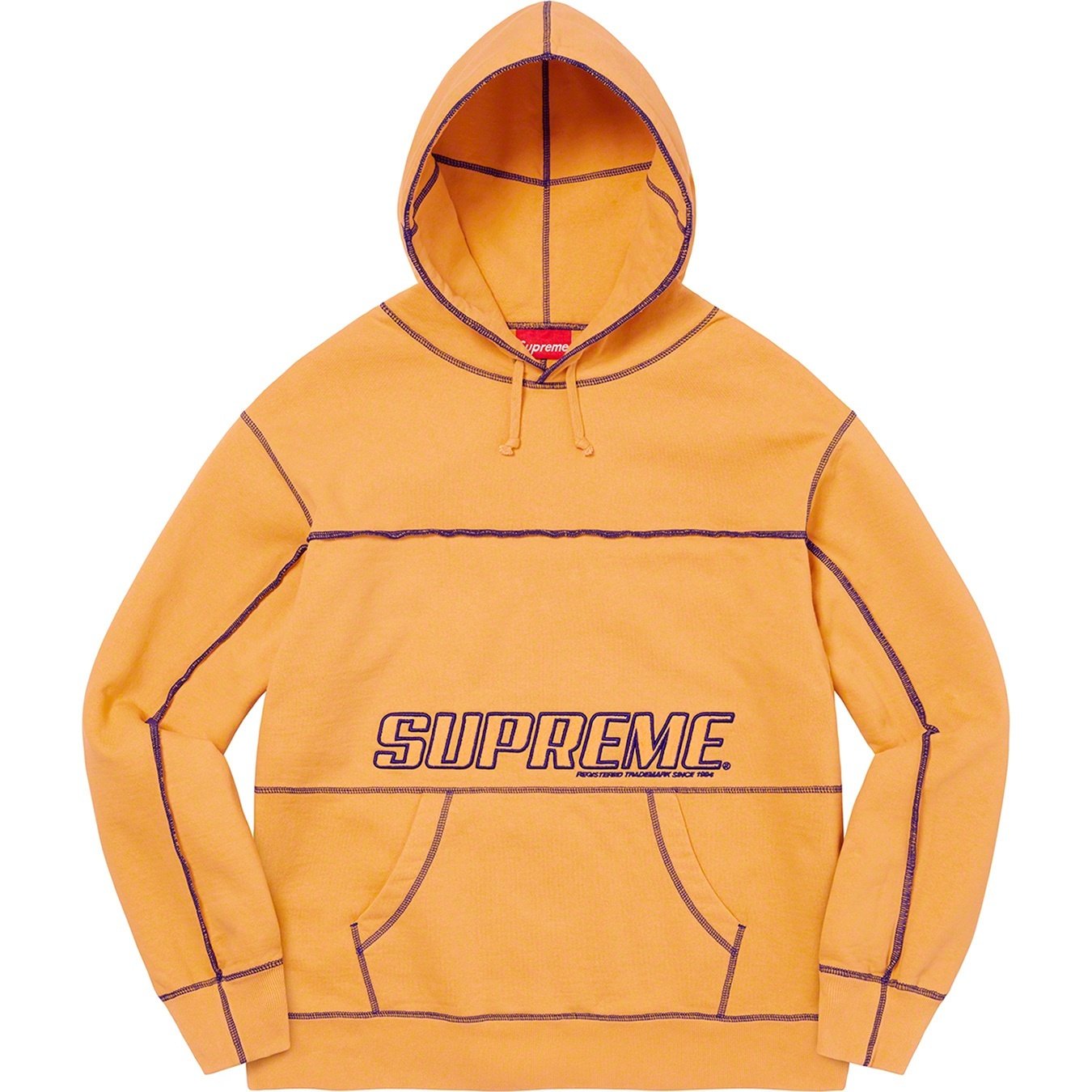 Supreme Coverstitch Hooded Sweatshirt (SS22) - Dusty Gold - $158