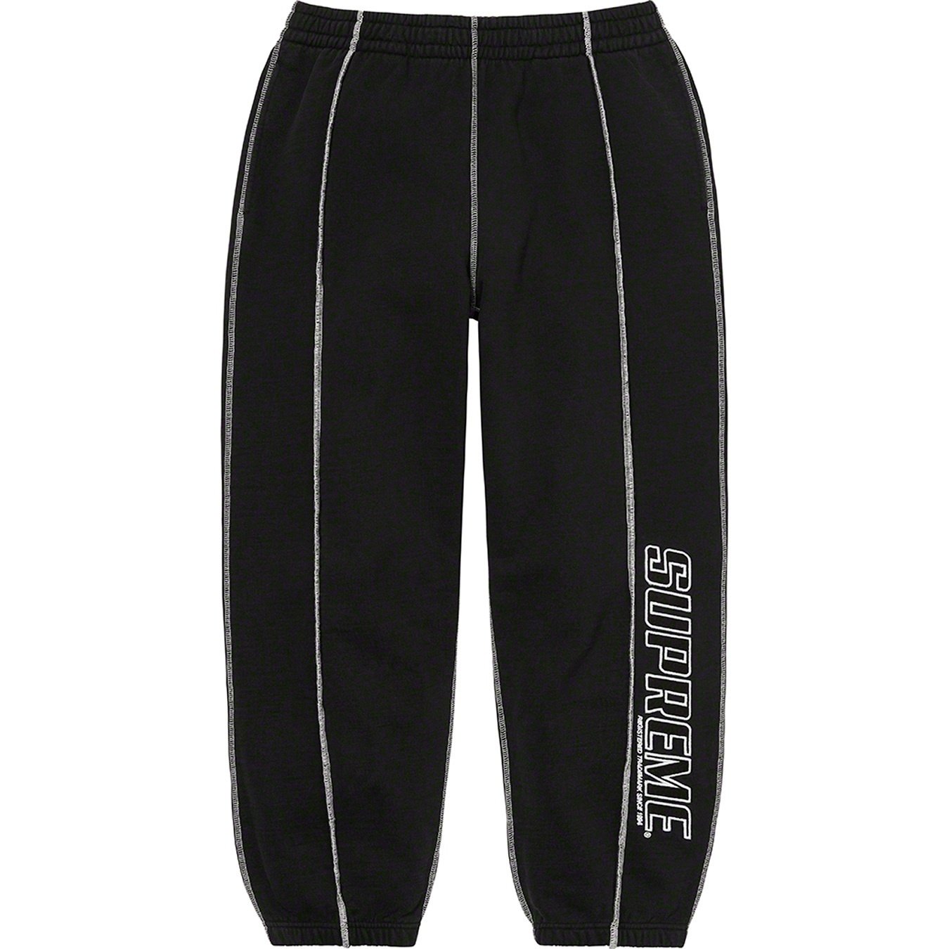 Supreme Coverstitch Sweatpant (SS22) - Black - $148