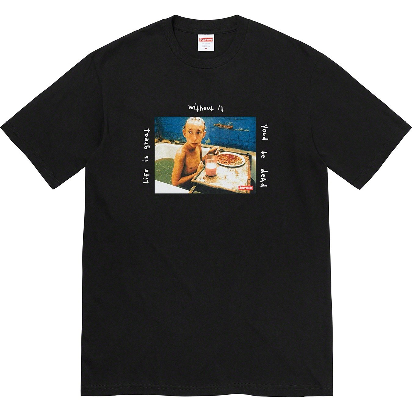 Supreme Gummo Bathtub Tee (SS22) - Black - $44