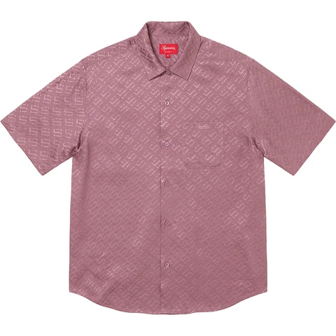 Supreme Tonal Monogram Silk S/S Shirt - Dusty Purple