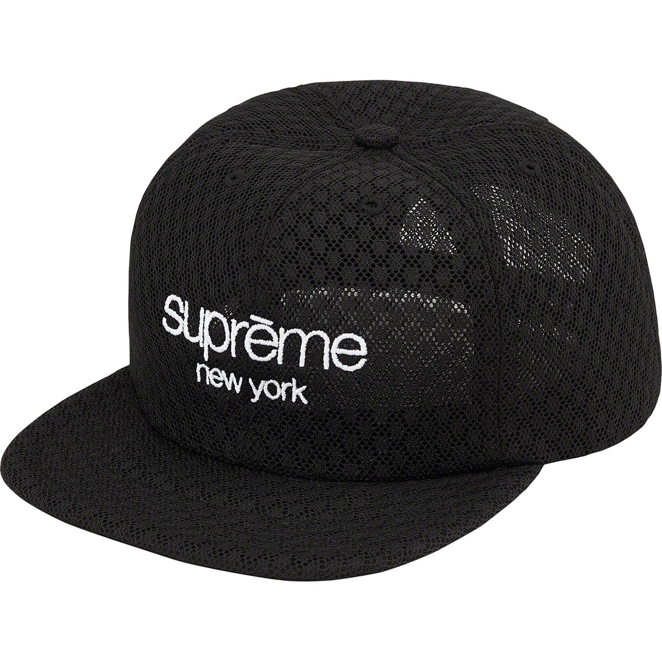 Supreme Classic Logo Air Mesh 6-Panel (SS22) - Black - $48