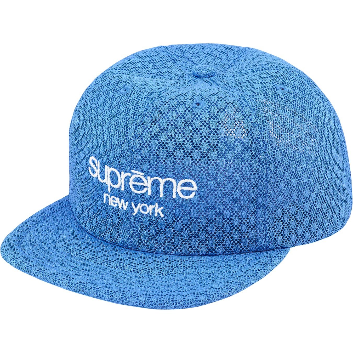 Supreme Classic Logo Air Mesh 6-Panel (SS22) - Light Blue - $48
