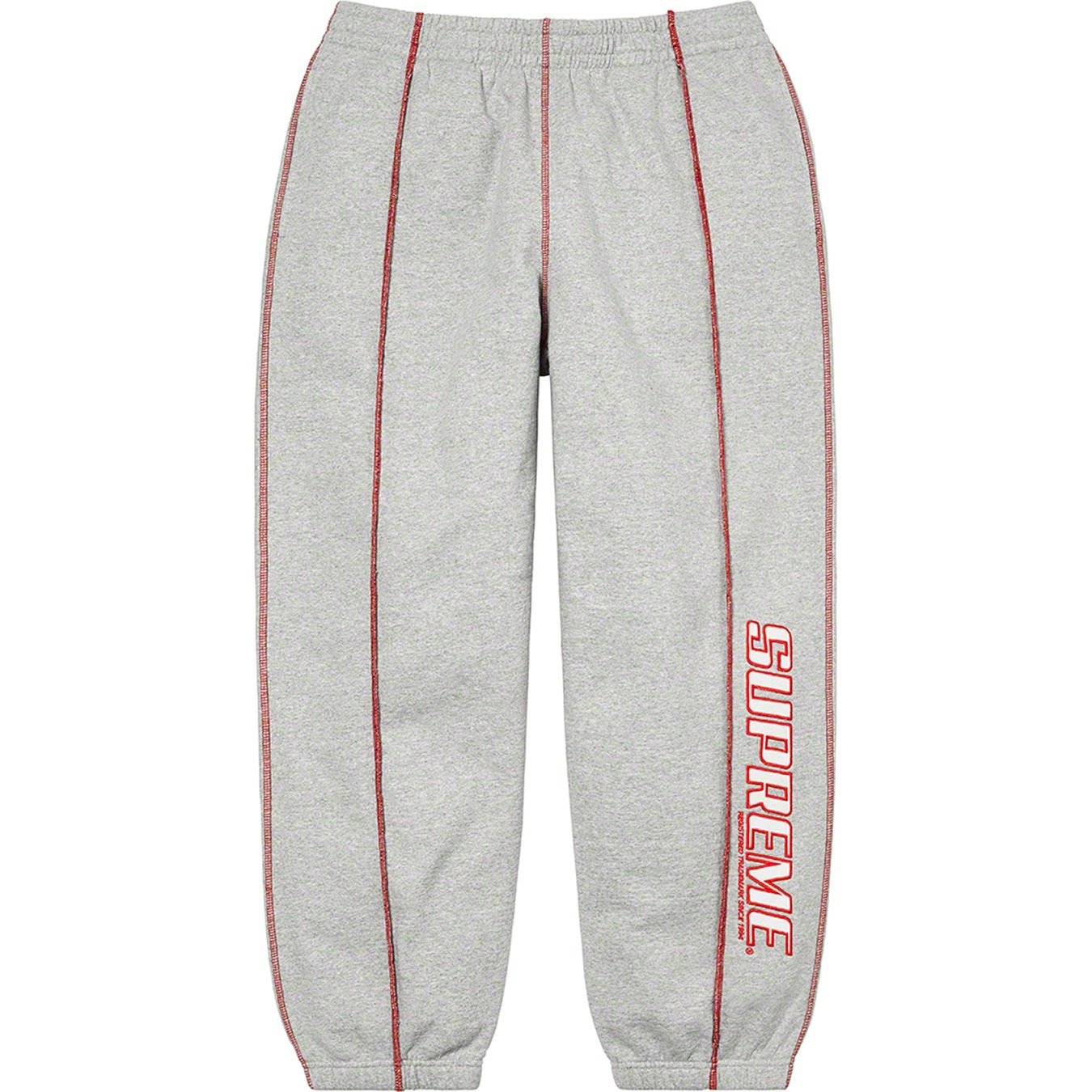 Supreme Coverstitch Sweatpant (SS22) - Heather Grey - $148