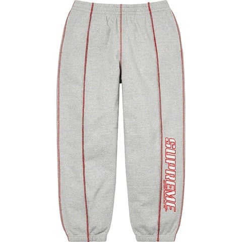 Supreme Coverstitch Sweatpant - Heather Grey
