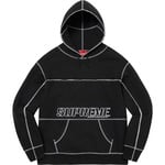 Supreme Coverstitch Hooded Sweatshirt (SS22) - Black
