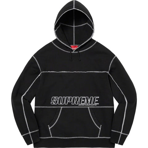 Supreme Coverstitch Hooded Sweatshirt - Black