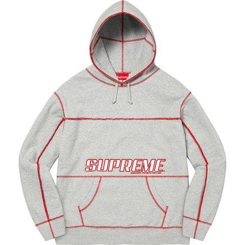 Supreme Coverstitch Hooded Sweatshirt - Heather Grey