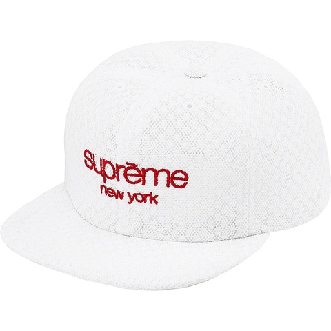 Supreme Classic Logo Air Mesh 6-Panel - White